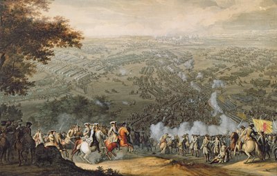 The Battle of Poltava, engraved by one of the Nicolas Larmessin family by Pierre Denis Martin